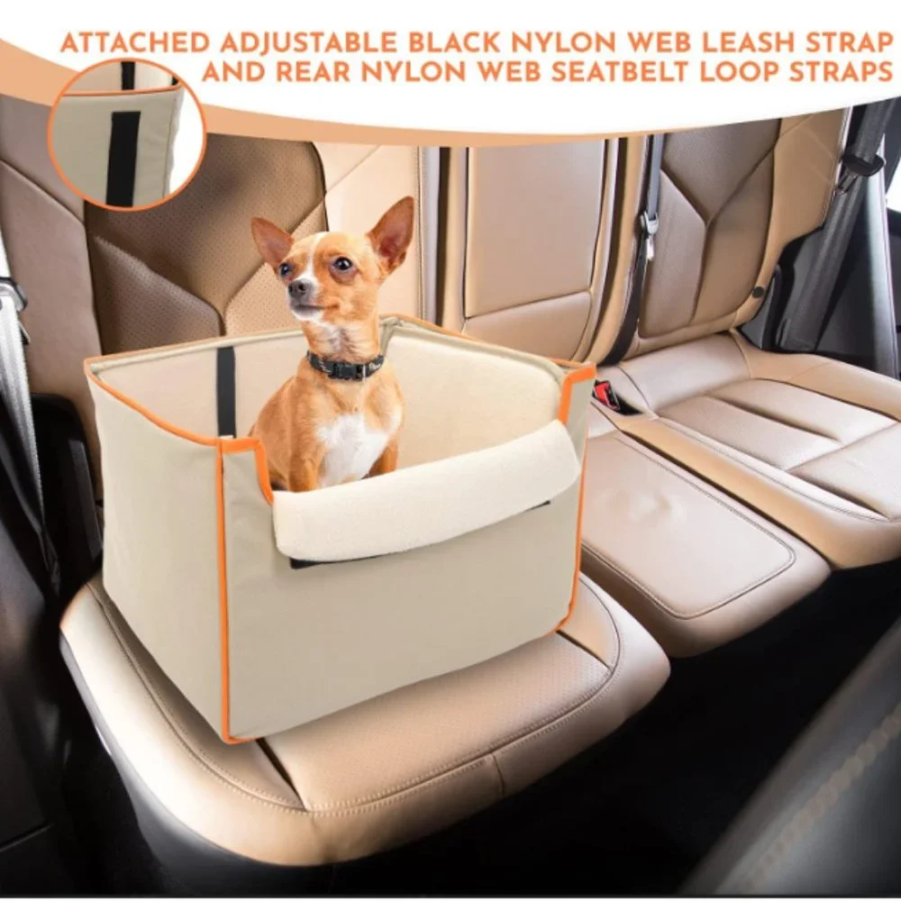 Copilot Travel Collapsible Pet Booster Car Seat Box Plush Fleece Cover 20lb Dogs